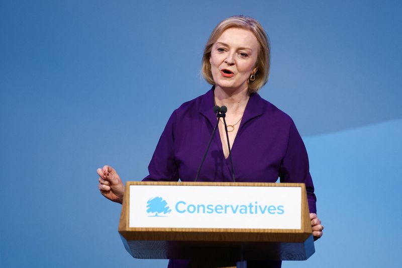 &copy; Reuters. Liz Truss speaks after being announced as Britain's next Prime Minister at The Queen Elizabeth II Centre in London, Britain September 5, 2022. REUTERS/Hannah McKay