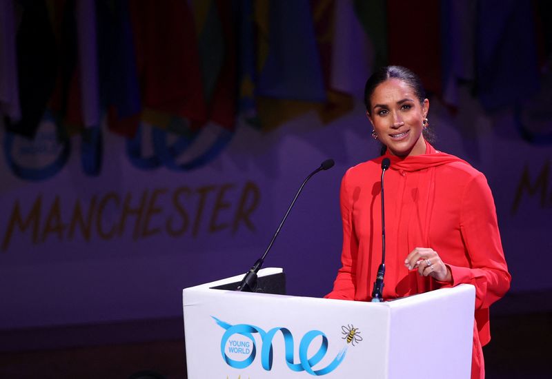 &copy; Reuters. Britain's Meghan, Duchess of Sussex speaks during the opening ceremony of the One Young World summit, in Manchester, Britain September 5, 2022. REUTERS/Molly Darlington
