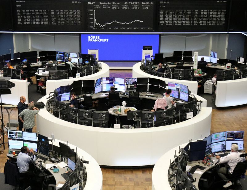 European shares steadied after Credit Suisse fell.