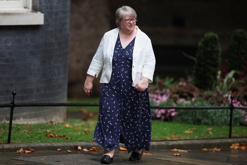 &copy; Reuters. Therese Coffey arrives at Number 10 Downing Street, in London, Britain September 6, 2022. REUTERS/Phil Noble