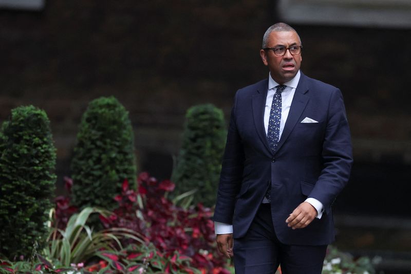 &copy; Reuters. James Cleverly arrives at Number 10 Downing Street, in London, Britain September 6, 2022. REUTERS/Phil Noble