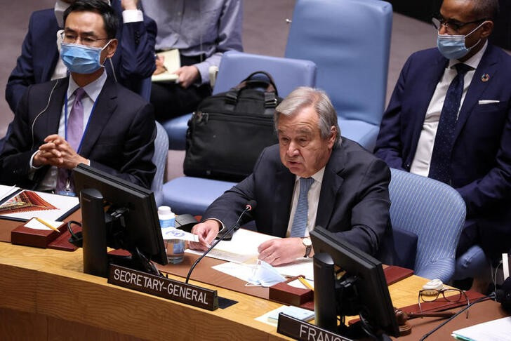 &copy; Reuters. Foto del martes del secretario general de la ONU, Antonio Guterres,  hablando ante el Consejo de Seguridad en Nueva York 
 Sept 6, 2022. REUTERS/Andrew Kelly