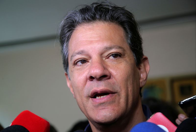 &copy; Reuters. Candidato do PT ao governo de São Paulo, Fernando Haddad
28/10/2018
REUTERS/Amanda Perobelli