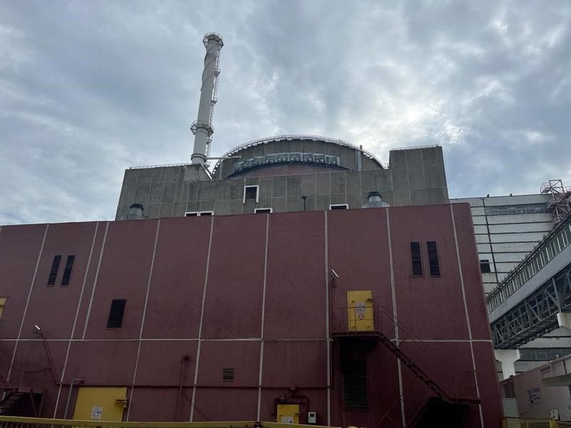 &copy; Reuters. FILE PHOTO: A view shows the Russian-controlled Zaporizhzhia Nuclear Power Plant during a visit by members of the International Atomic Energy Agency (IAEA) expert mission, in the course of Ukraine-Russia conflict outside Enerhodar in the Zaporizhzhia regi