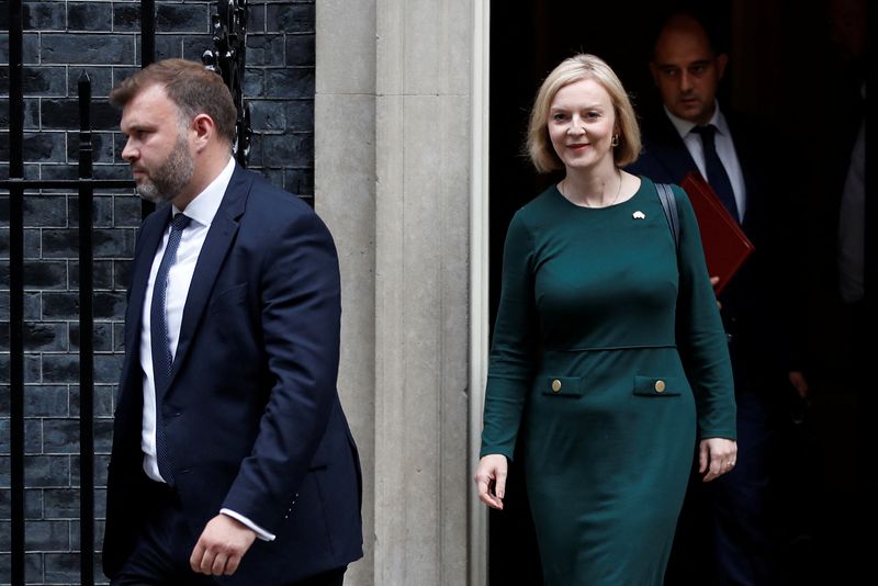 &copy; Reuters. New British Prime Minister Liz Truss leaves 10 Downing Street, in London, Britain September 8, 2022. REUTERS/Peter Nicholls