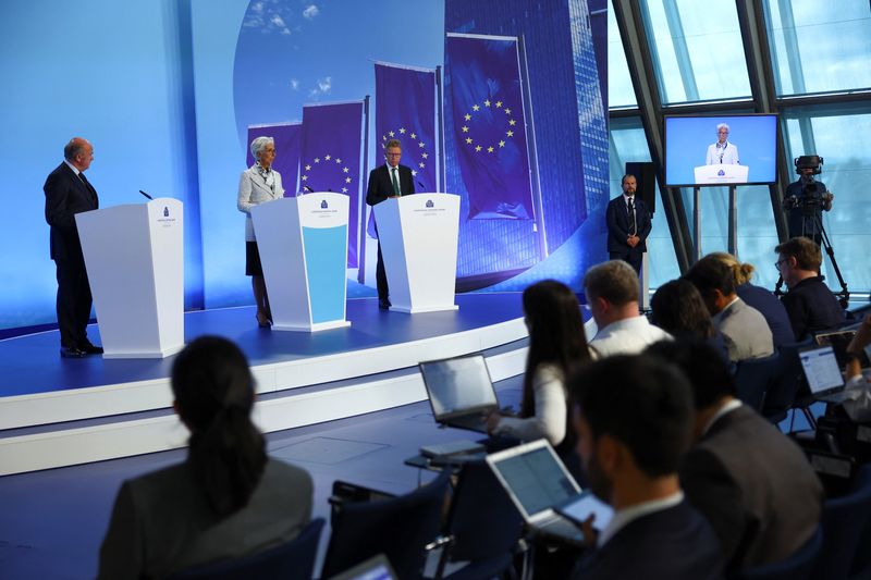 &copy; Reuters. Christine Lagarde, European Central Bank (ECB) president addresses a news conference following the ECB's monetary policy meeting in Frankfurt, Germany, September 8, 2022.  REUTERS/Kai Pfaffenbach