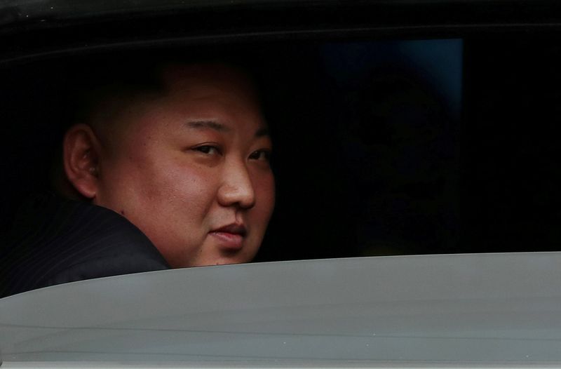 &copy; Reuters. FILE PHOTO: North Korea's leader Kim Jong Un sits in his vehicle after arriving at a railway station in Dong Dang, Vietnam, at the border with China, February 26, 2019. REUTERS/Athit Perawongmetha/File Photo     