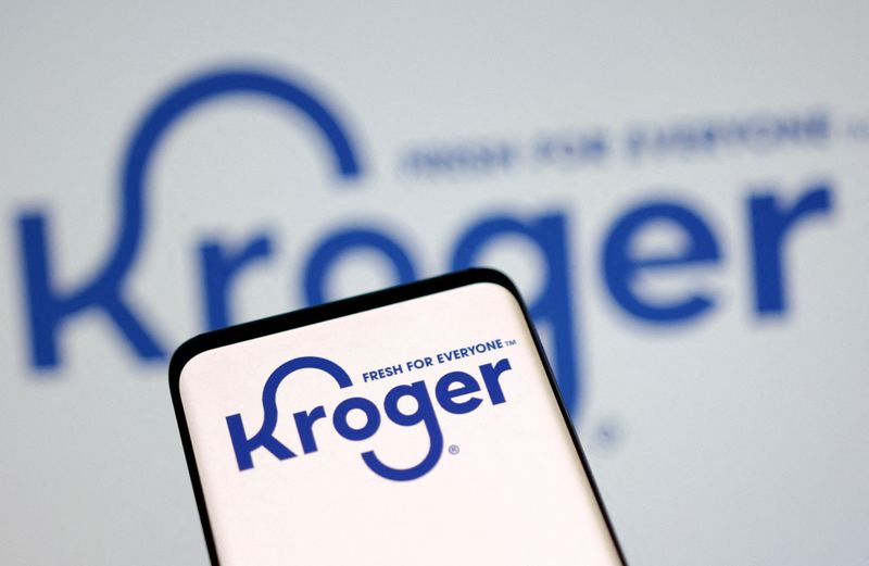 &copy; Reuters. FILE PHOTO: Kroger logo is displayed in this illustration taken September 5, 2022. REUTERS/Dado Ruvic/Illustration