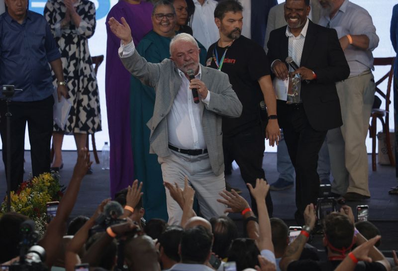 &copy; Reuters. Lula em encontro com líderes evangélicos em São Gonçalo, no Rio, nesta sexta
09/09/2022
Pilar Olivares/REUTERS