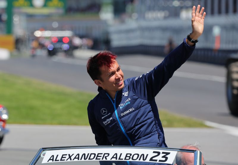 &copy; Reuters. ألكسندر ألبون سائق فريق وليامز المنافس في بطولة العالم لسباقات فورمولا 1 للسيارات - صورة من أرشيف رويترز. 