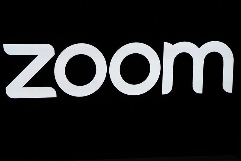 &copy; Reuters. The Zoom Video Communications logo is pictured at the NASDAQ MarketSite in New York, New York, U.S., April 18, 2019.  REUTERS/Carlo Allegri
