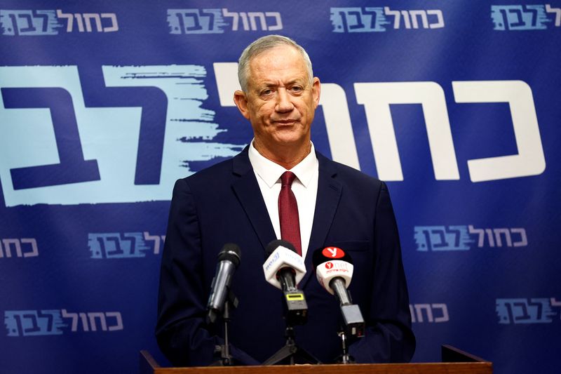 &copy; Reuters. وزير الدفاع الإسرائيلي بيني جانتس يتحدث في القدس يوم 27 يونيو حزيران 2022. تصوير: رونن زفولن - رويترز. 