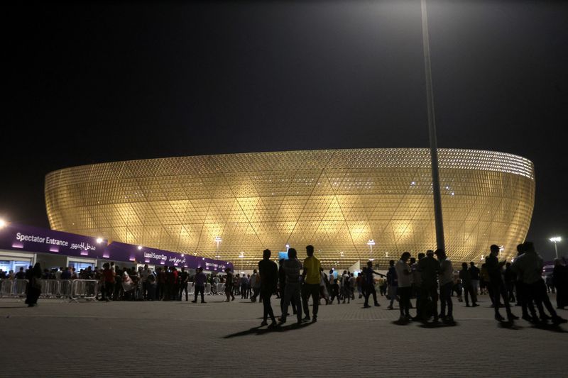 &copy; Reuters. Vista do estádio Lusail, principal palco da Copa do Mundo do Catar. REUTERS/Ibraheem Al Omari