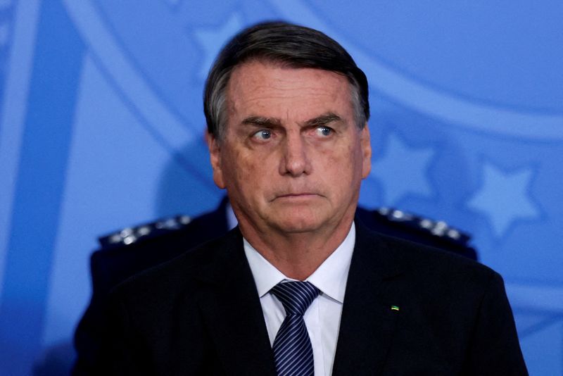 &copy; Reuters. Presidente Jair Bolsonaro durante cerimônia no Palácio do Planalto
04/08/2022 REUTERS/Ueslei Marcelino