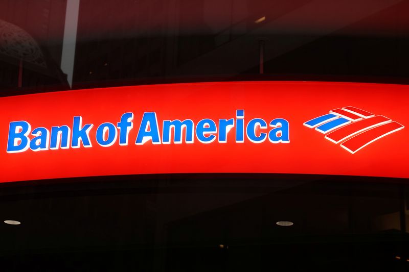 &copy; Reuters. FILE PHOTO: A Bank of America logo is pictured in the Manhattan borough of New York City, New York, U.S., January 30, 2019. REUTERS/Carlo Allegri