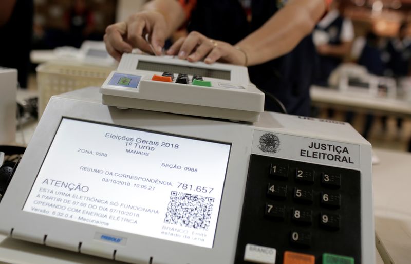 &copy; Reuters. Urna eletrônica em Manaus
03/10/2018 REUTERS/Bruno Kelly