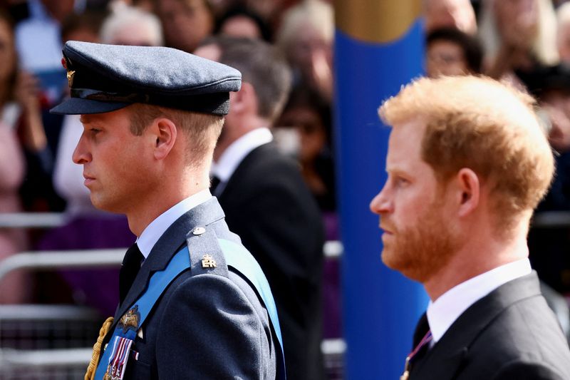 &copy; Reuters. Príncipes William e Harry
 14/9/2022   REUTERS/Henry Nicholls/Pool