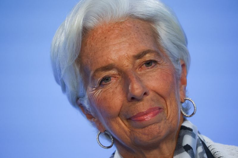 &copy; Reuters. FILE PHOTO: Christine Lagarde, European Central Bank (ECB) president addresses a news conference following the ECB's monetary policy meeting in Frankfurt, Germany, September 8, 2022.  REUTERS/Kai Pfaffenbach  