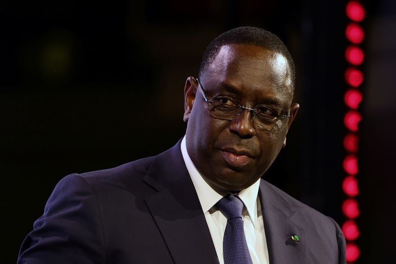 &copy; Reuters. Le président sénégalais Macky Sall lors d'une conférence à Paris, France. /Photo prise le 16 février 2022/REUTERS/Sarah Meyssonnier
