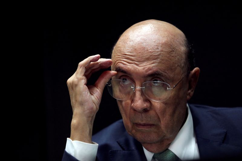 &copy; Reuters. FILE PHOTO: Brazil's then-Secretary of Finance and Planning Henrique Meirelles is seen during a news conference in Sao Paulo Brazil February 21, 2019. REUTERS/Amanda Perobelli/File Photo