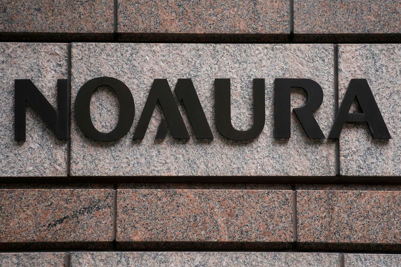 &copy; Reuters. FILE PHOTO: A Nomura logo is pictured at the Japanese company's office in the Manhattan borough of New York City, New York, U.S. June 23, 2017.   REUTERS/Carlo Allegri