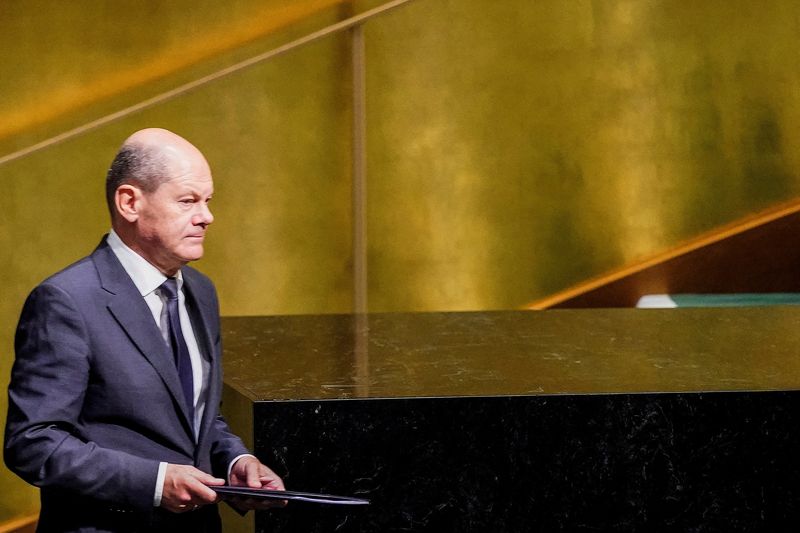 &copy; Reuters. Chanceler alemão Olaf Scholz na ONU
 20/9/2022   REUTERS/Eduardo Munoz