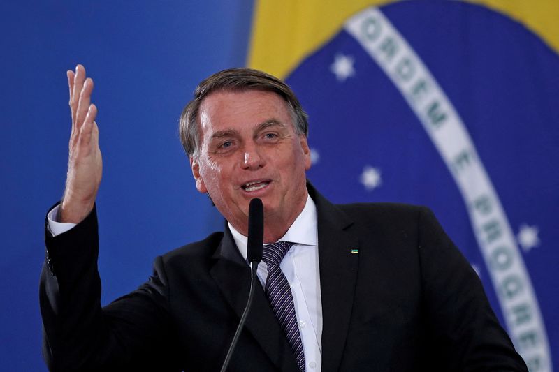 &copy; Reuters. Presidente Jair Bolsonaro durante cerimônia em Brasília
05/04/2022
REUTERS/Adriano Machado
