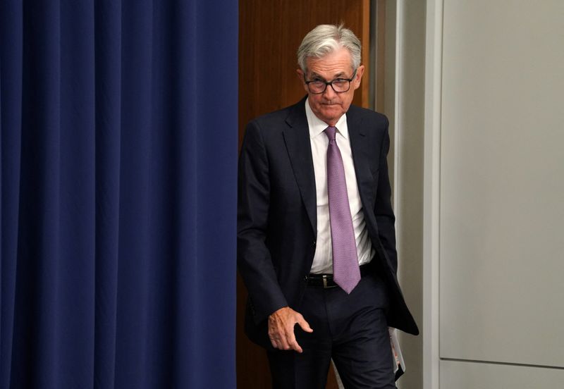 &copy; Reuters. U.S. Federal Reserve Board Chairman Jerome Powell attends a news conference after Federal Reserve raised its target interest rate by three-quarters of a percentage point in Washington, U.S., September 21, 2022. REUTERS/Kevin Lamarque