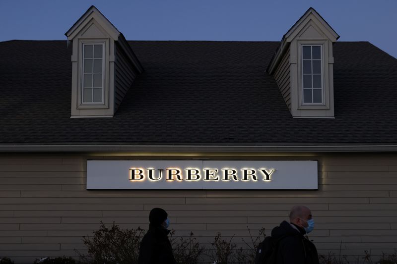 &copy; Reuters. Burberry signage is seen at their store at the Woodbury Common Premium Outlets in Central Valley, New York, U.S., February 15, 2022. REUTERS/Andrew Kelly