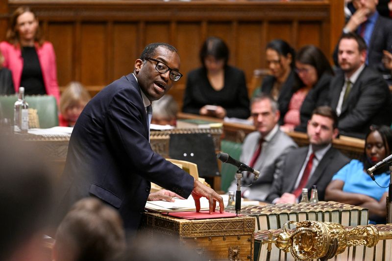 © Reuters. The Chancellor of the Exchequer Kwasi Kwarteng speaks during the Government's Growth Plan statement at the House of Commons, in London, Britain, September 23, 2022. UK Parliament/Jessica Taylor/Handout via REUTERS  