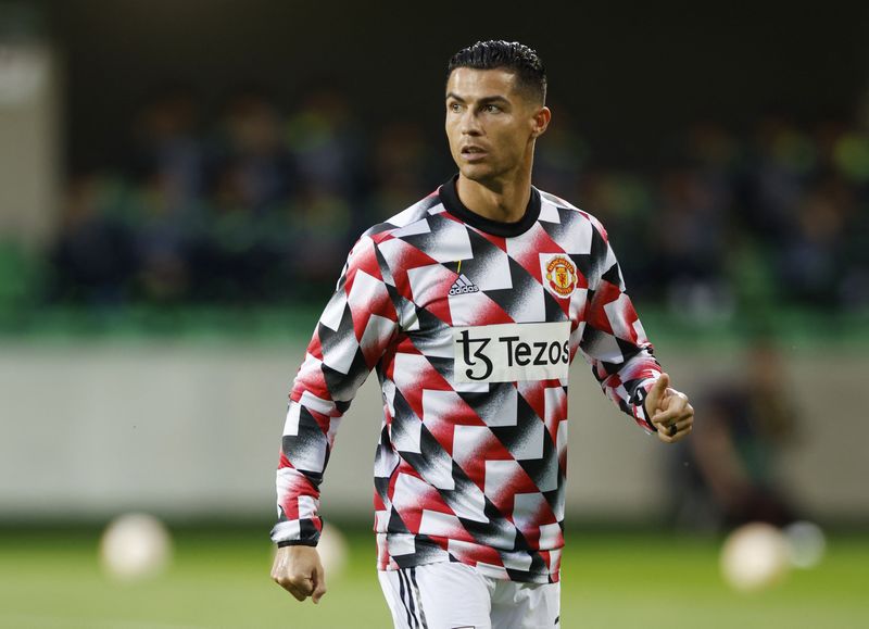 &copy; Reuters. Cristiano Ronaldo em jogo do Manchester United
 15/9/2022   Action Images via Reuters/Peter Cziborra