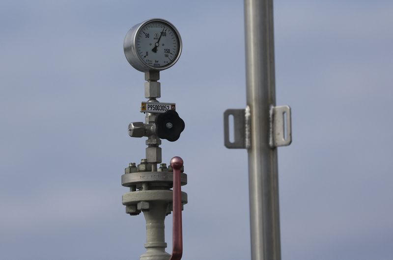 &copy; Reuters. FILE PHOTO: A pressure gauge is seen at the landfall facility of the Baltic Sea gas pipeline Nord Stream 2 in Lubmin, Germany, September 19, 2022. REUTERS/Fabrizio Bensch/File Photo