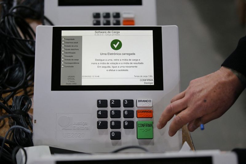 &copy; Reuters. Urna eletrônica em Porto Alegre
23/09/2022 REUTERS/Diego Vara