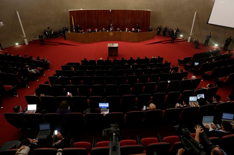 &copy; Reuters. Vista do plenário do Tribunal Superior Eleitoral
07/06/2017 REUTERS/Ueslei Marcelino