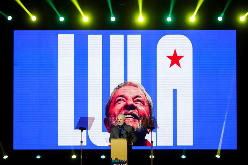 &copy; Reuters. Ex-presidente Lula durante evento de campanha em São Paulo
26/09/2022
REUTERS/Amanda Perobelli