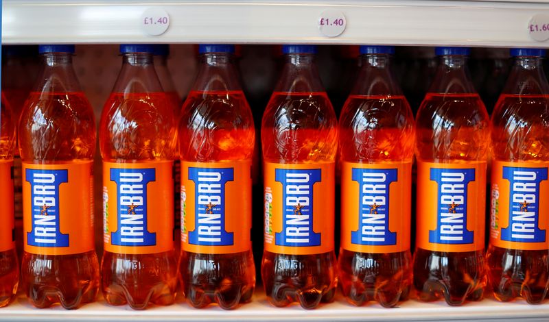 &copy; Reuters. FILE PHOTO: Irn Bru is seen on the shelves of Scotch Corner in Pitlochry, Scotland, Britain May 10, 2018. REUTERS/Russell Cheyne/