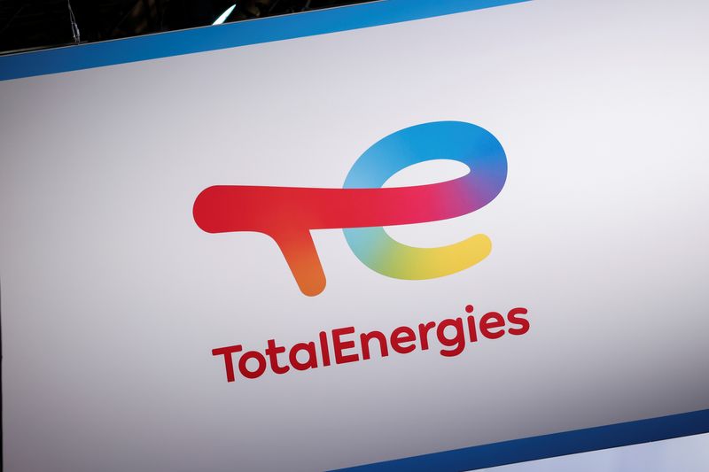 &copy; Reuters. FILE PHOTO: A logo of TotalEnergies is seen at its exhibition space, at the Viva Technology conference dedicated to innovation and startups at Porte de Versailles exhibition center in Paris, France June 15, 2022. REUTERS/Benoit Tessier