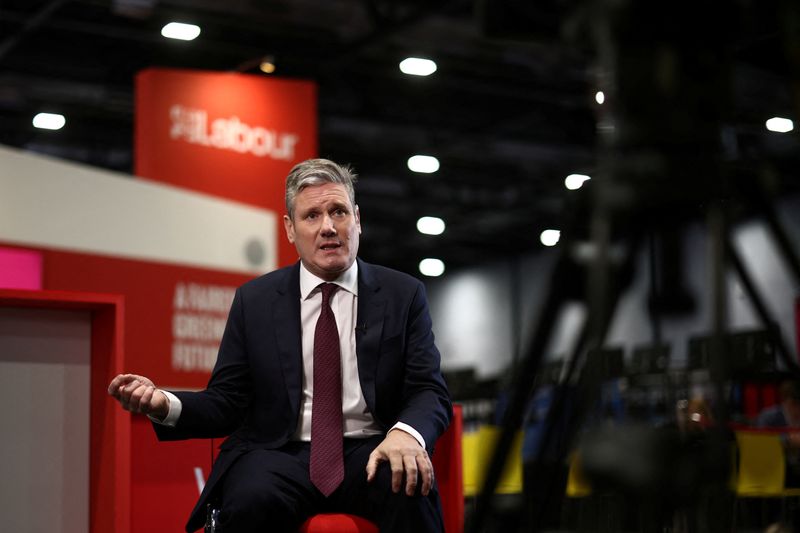 &copy; Reuters. British Labour Party leader Keir Starmer speaks at Britain's Labour Party annual conference in Liverpool, Britain, September 28, 2022. REUTERS/Henry Nicholls