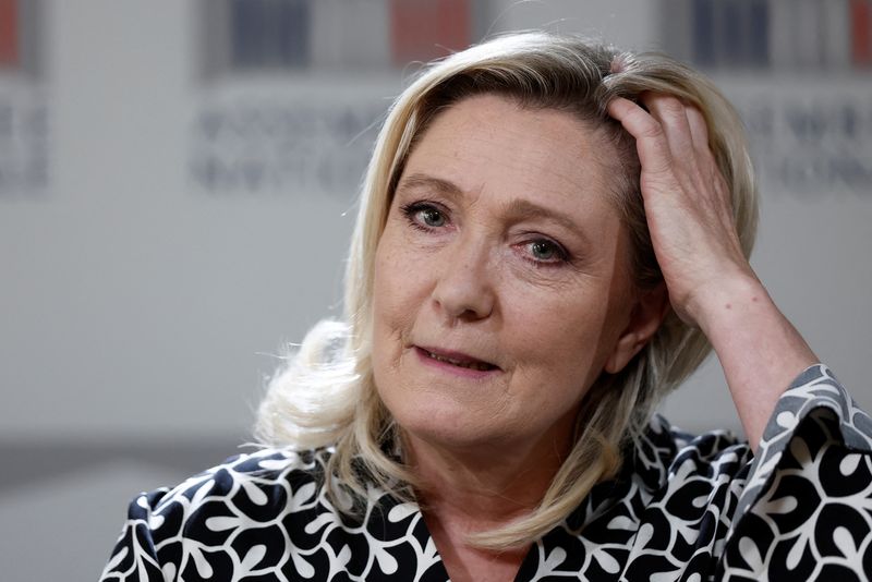 &copy; Reuters. Marine Le Pen, présidente du groupe RN à l'Assemblée nationale, lors d'une conférence de presse à Paris. /Photo prise le 2 août 2022/REUTERS/Benoit Tessier