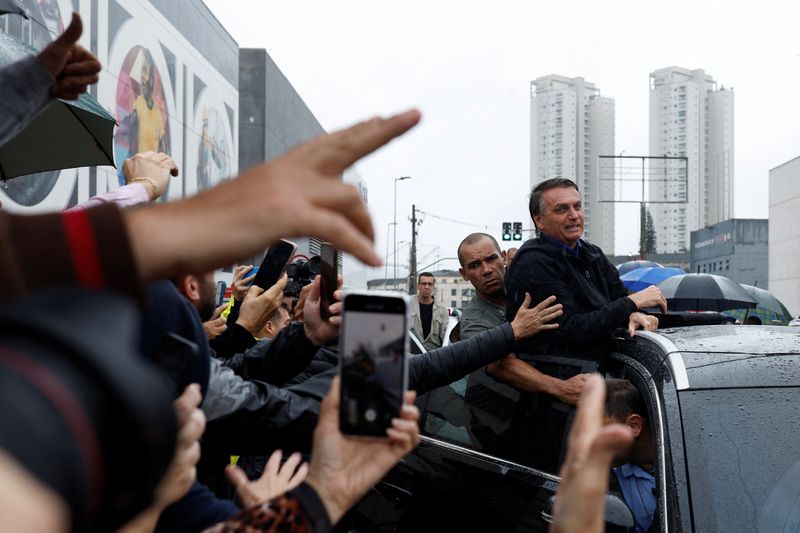 &copy; Reuters. Presidente Jair Bolsonaro durante ato de campanha no Estado de São Paulo
28/09/2022
REUTERS/Amanda Perobelli