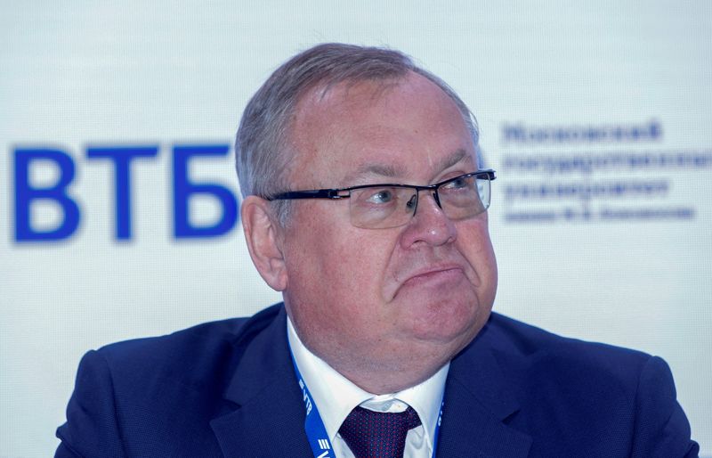 &copy; Reuters. FILE PHOTO: CEO of VTB Bank Andrey Kostin attends a session of the St. Petersburg International Economic Forum (SPIEF) in Saint Petersburg, Russia June 17, 2022. REUTERS/Maxim Shemetov/File Photo