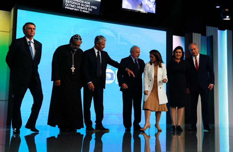 &copy; Reuters. Candidatos à Presidência posam para foto antes de debate na TV Globo
29/09/2022
REUTERS/Ricardo Moraes