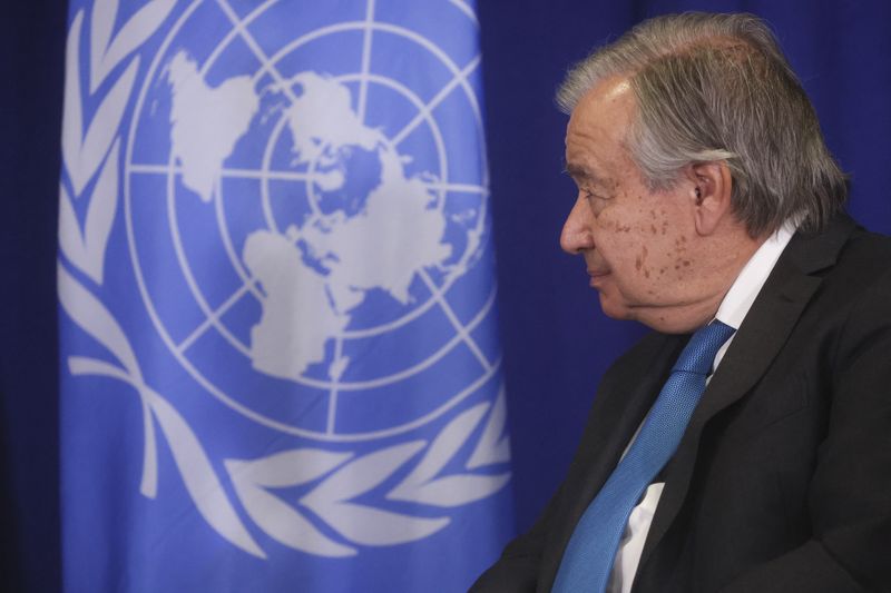 &copy; Reuters. الأمين العام للأمم المتحدة أنطونيو جوتيريش في نيويورك يوم 21 سبتمبر ايلول 2022. تصوير: ليا ميليس - رويترز. 
