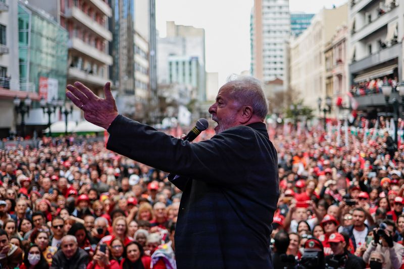 &copy; Reuters. Lula participa de comício em Curitiba
17/09/2022
REUTERS/Ueslei Marcelino