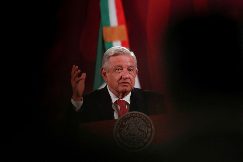 &copy; Reuters. FILE PHOTO: Mexico's President Andres Manuel Lopez Obrador holds a news conference, at the National Palace in Mexico City, Mexico September 30, 2022. REUTERS/Henry Romero 