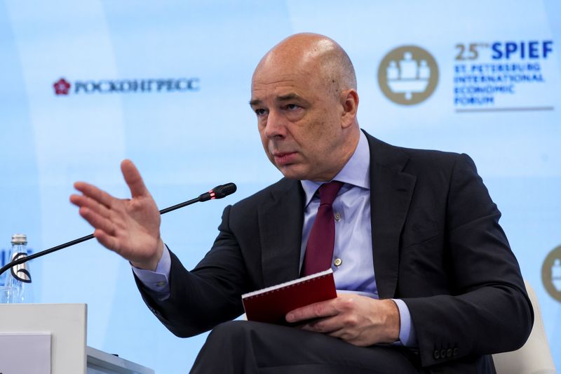 &copy; Reuters. FILE PHOTO: Russian Finance Minister Anton Siluanov attends a session of the St. Petersburg International Economic Forum (SPIEF) in Saint Petersburg, Russia June 16, 2022. REUTERS/Anton Vaganov