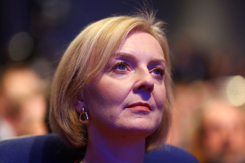 &copy; Reuters. FILE PHOTO: British Prime Minister Liz Truss attends the annual Conservative Party conference, in Birmingham, Britain, October 2, 2022. REUTERS/Hannah McKay