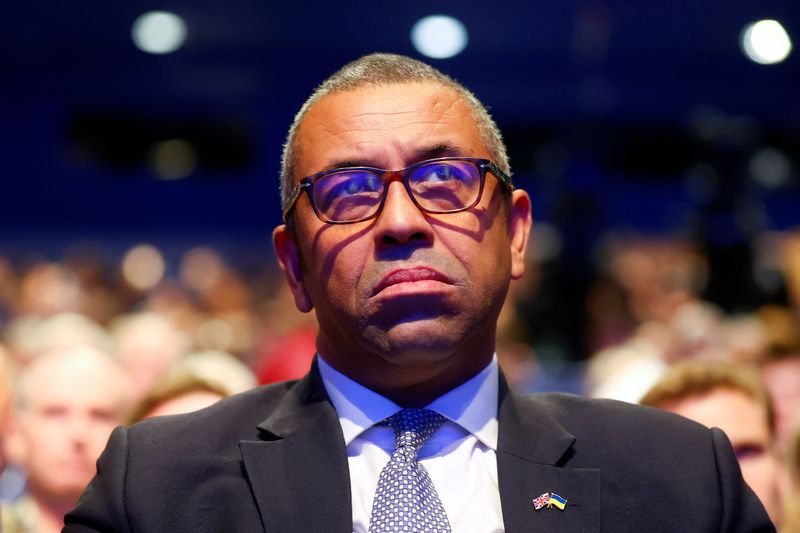 &copy; Reuters. FILE PHOTO: British Foreign Secretary James Cleverly attends the annual Conservative Party conference, in Birmingham, Britain, October 2, 2022. REUTERS/Hannah McKay