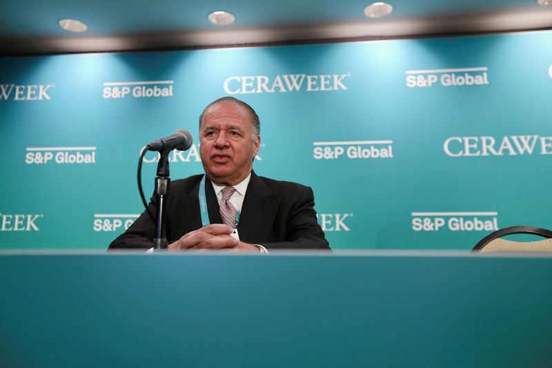 &copy; Reuters. Charif Souki, CEO of Tellurian, speaks at a news conference at the CERAWeek Conference by S&P Global, in Houston, Texas, U.S. March 9, 2022. REUTERS/Nathan Frandino