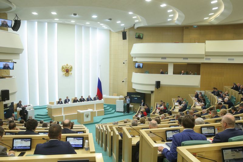 &copy; Reuters. La photo du Conseil de la Fédération de Russie. /Photo prise le 4 octobre 2022 à Moscou, Russie/REUTERS/RUSSIAN FEDERATION COUNCIL